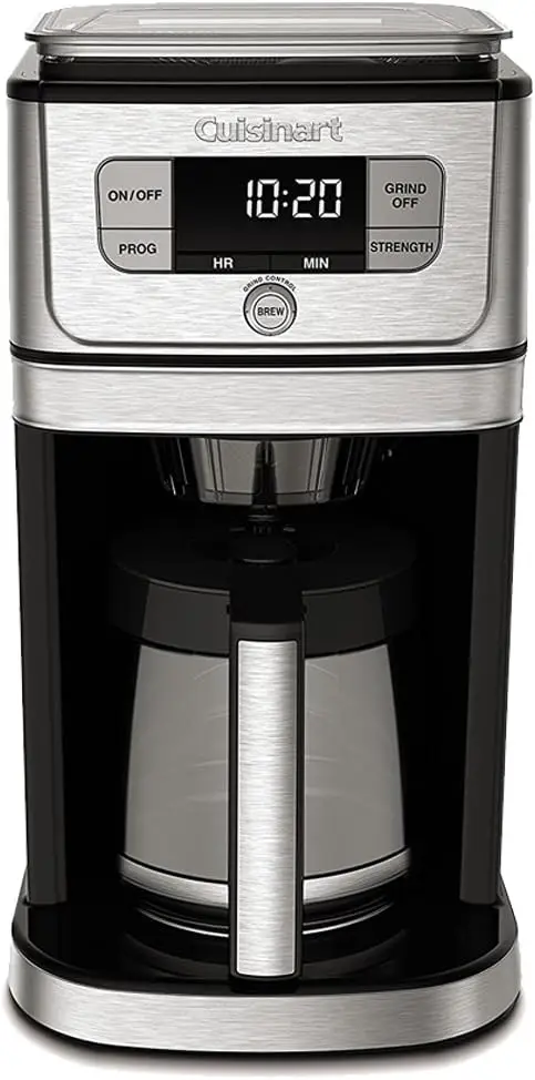 Fully Automatic Burr Grind & Brew, 12-Cup Glass, Silver