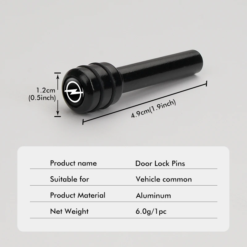 Car Security Door Lock Knob Pull Pins Aluminum Accessories For Opel Astra H G J Insignia Corsa Zafira Meriva Mokka