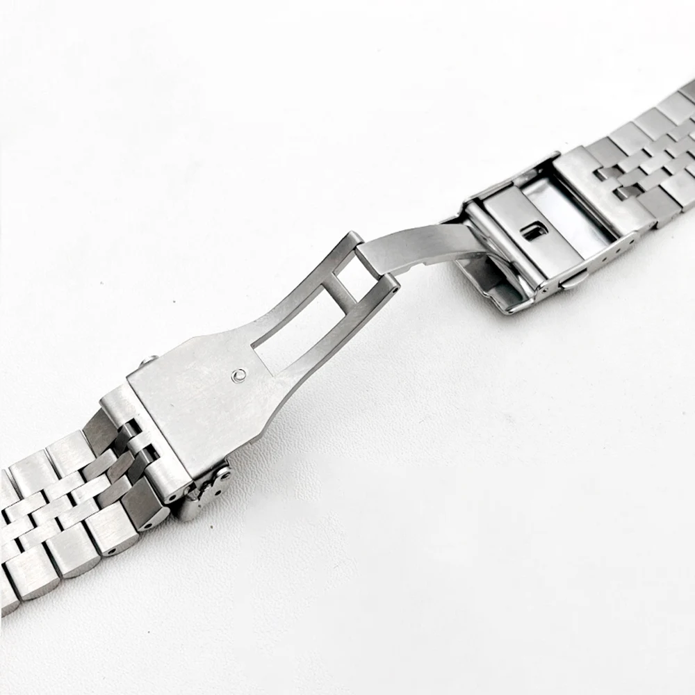 22mm Watchband SKX007 Samurai Watch Strap Fit For SKX007 SRPD SNR025 Samurai Watch Case Deployment Folding Clasp Watch Bracelet