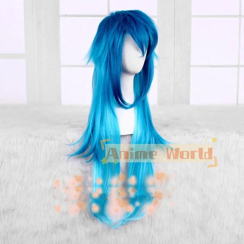 Japan game draical murder cosplay seragaki Aoba wig dmmd seragaki Aoba role play blue gradient hair wig costumes accessories