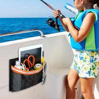 2pcs Boats Storage Bags Easy Installation Mesh Bag Portable Marine Organizers for Gloves Accessory Tool Removable K1YF