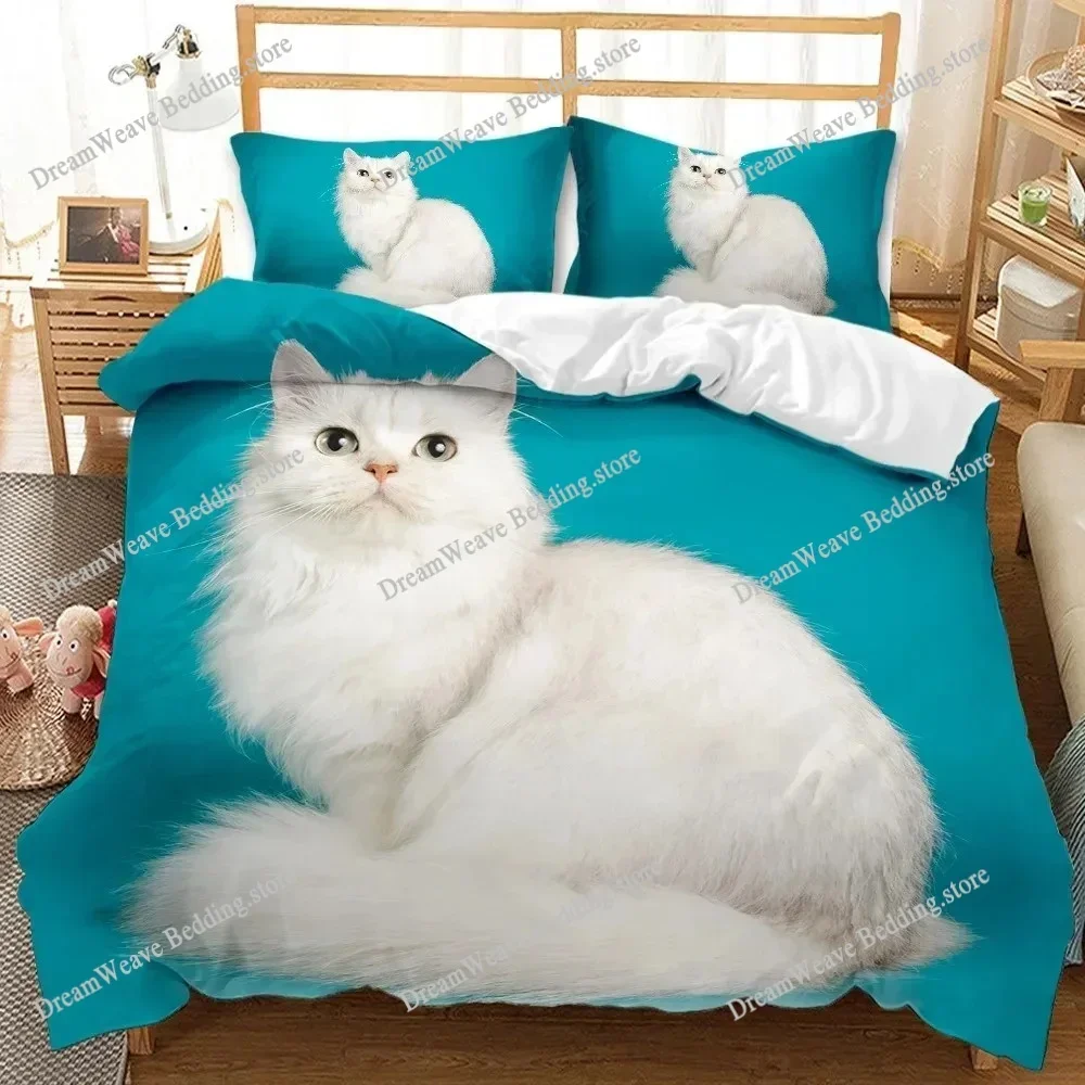 Kawaii Kitten Cat Bedding Set Duvet Cover 3d Bedding Fashion Design Decoration King Duvet Cover Set Double Bed Set Bedding Sets7