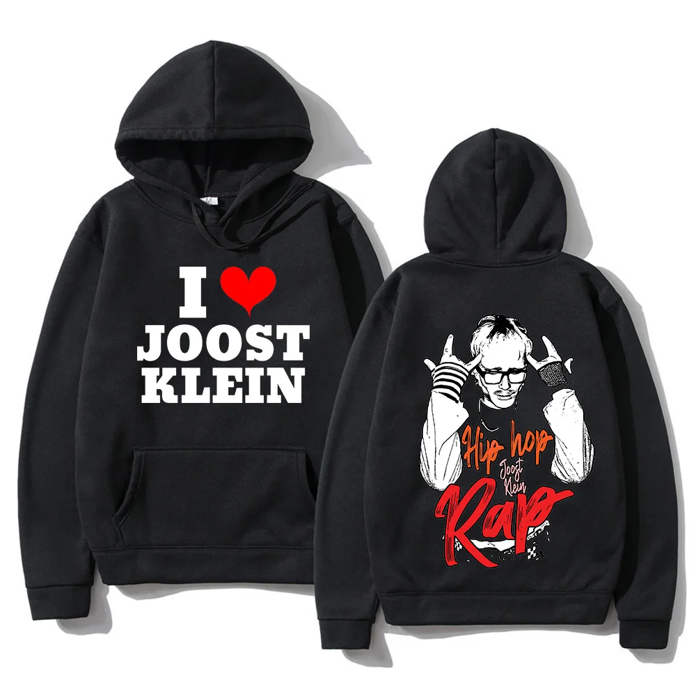 أنا أحب جوست كلاين هوديي للرجال والنساء ، البلوفرات خمر ، سويت شيرت الهيب هوب ، أزياء هاراجوكو ، الخريف ، الشتاء