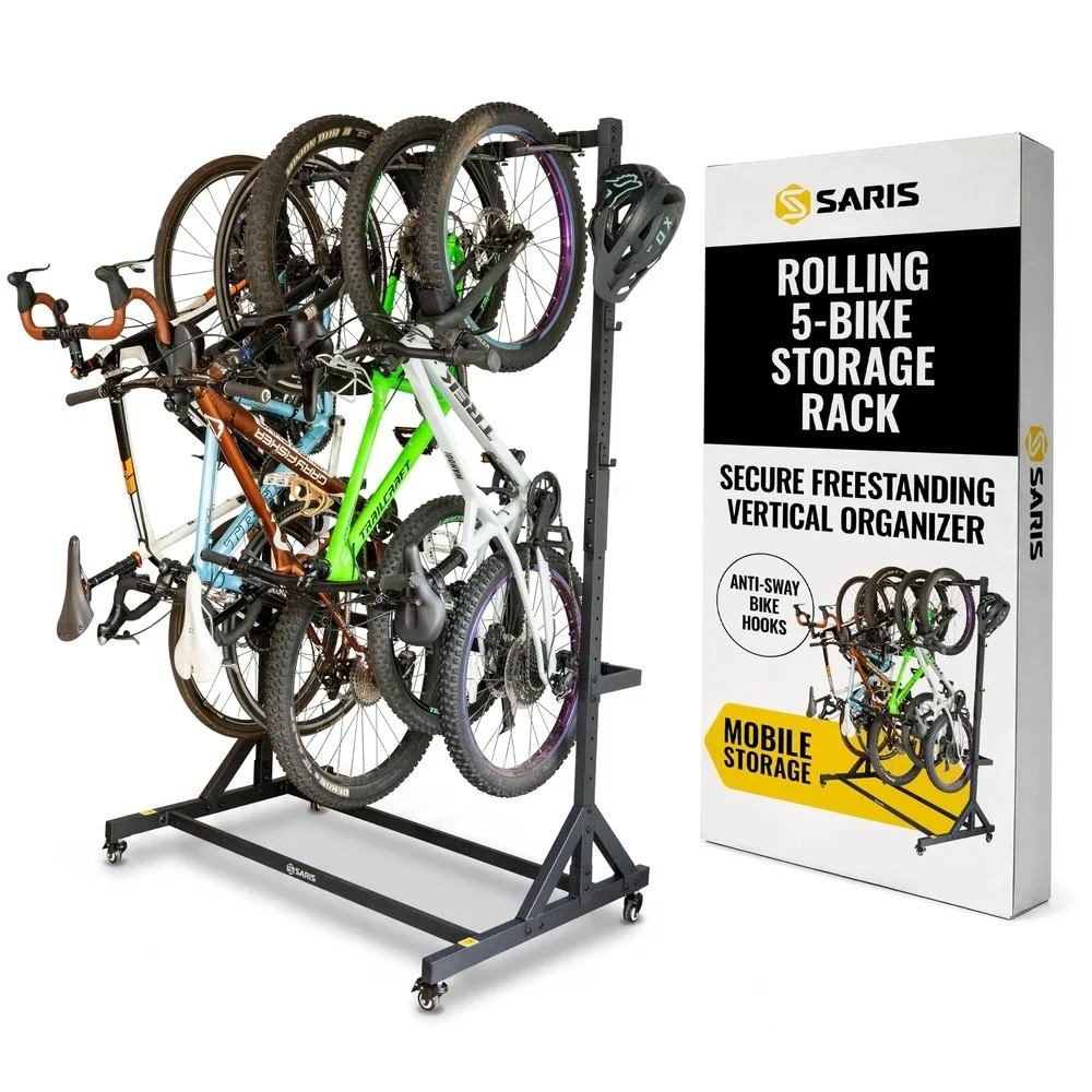 Bicycle Wardrobe 5 Bike Freestanding Bike Rack for Garage Storage