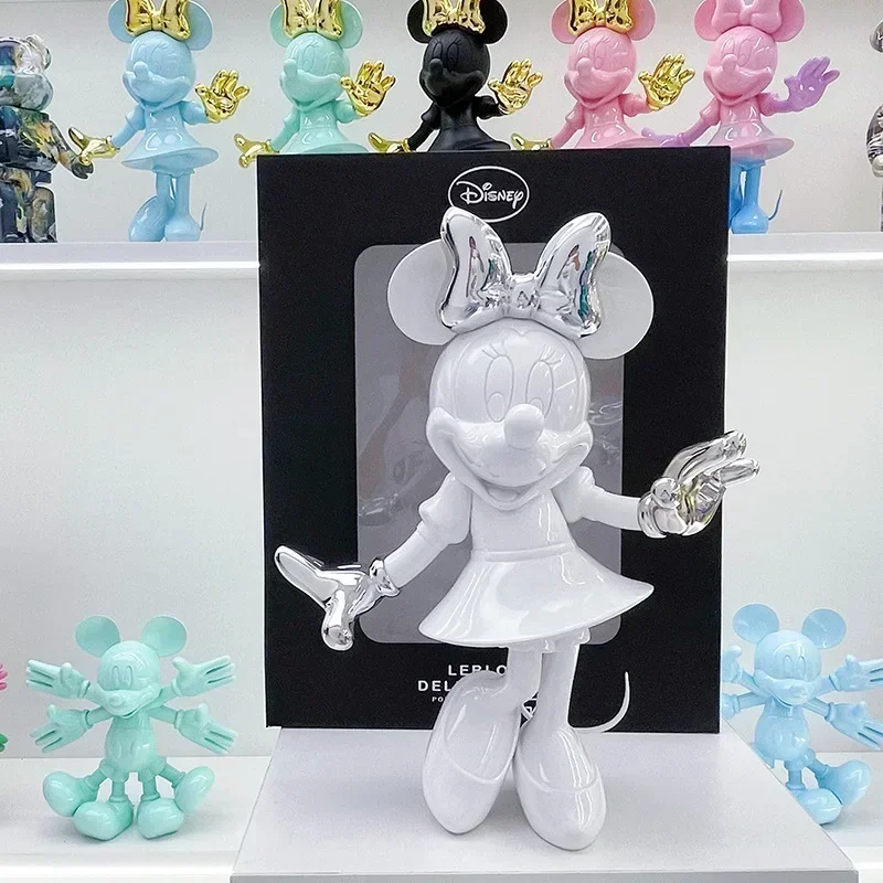 20cm Dekoracja Domu Pokoju Ozdoba Sztuka i Rzemiosło Anime Myszka Miki Minnie Model Figurka Akcji Statuetka z Żywicy Lalka Prezent