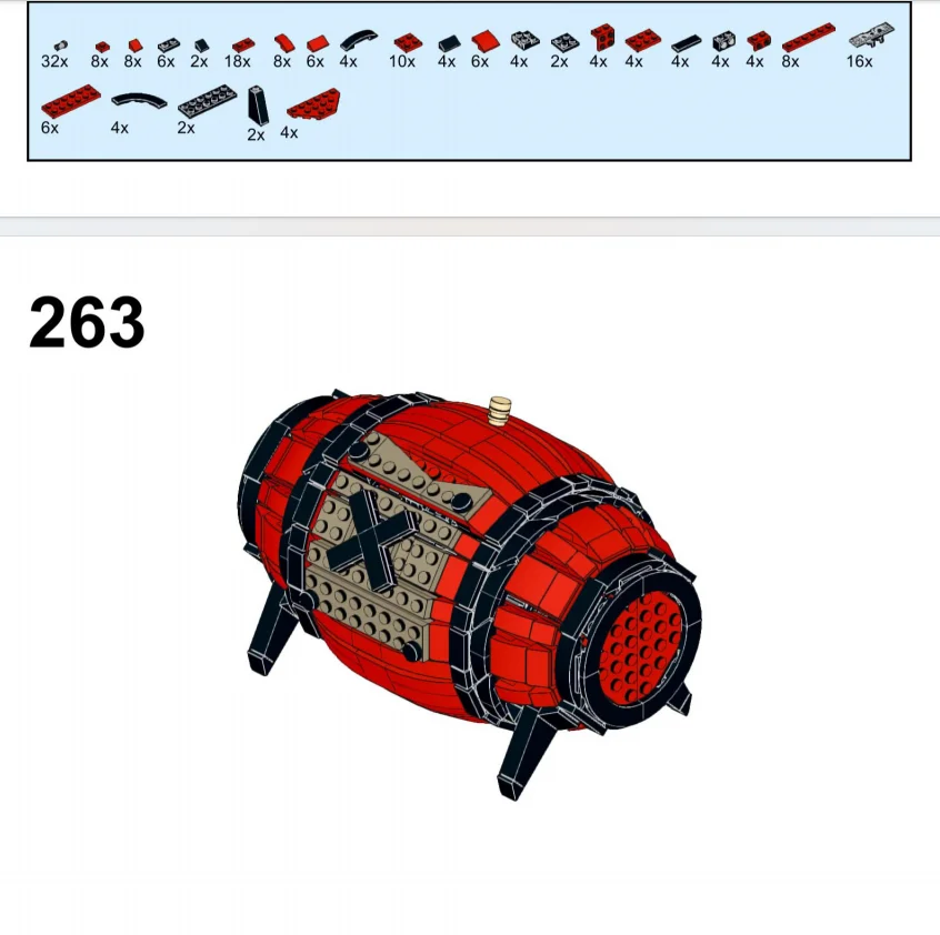 Pulverpatronen-Laufmodell MOC Bausteine Mittelalter-Kollektion Kreatives Lernspielzeug DIY Zusammenbaubares Bausteine-Set Geschenke 744 Teile