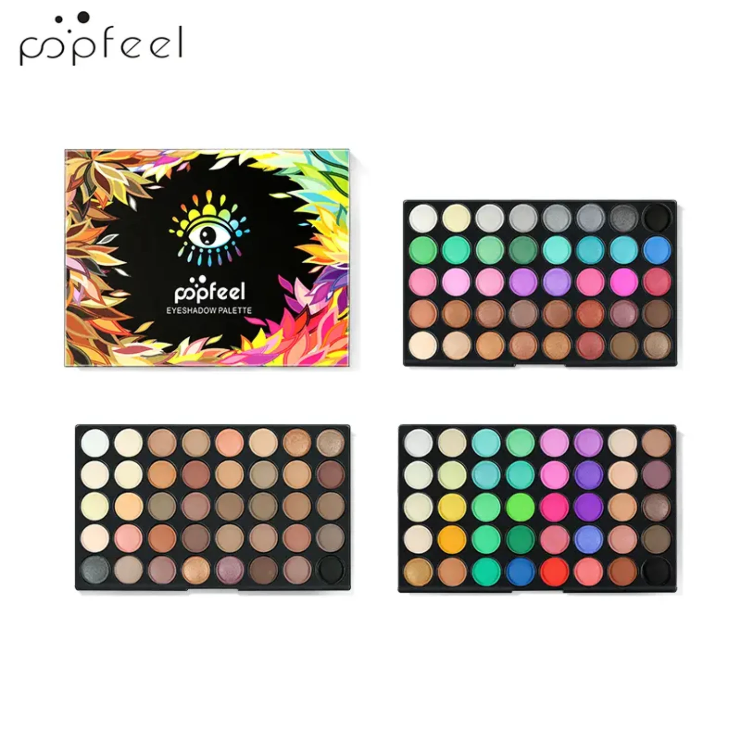 Palette Palette Palette di ombretti per trucco professionale - POPFEEL 120 Ombretto dai bellissimi colori, perfetto per professionisti e tutti i giorni