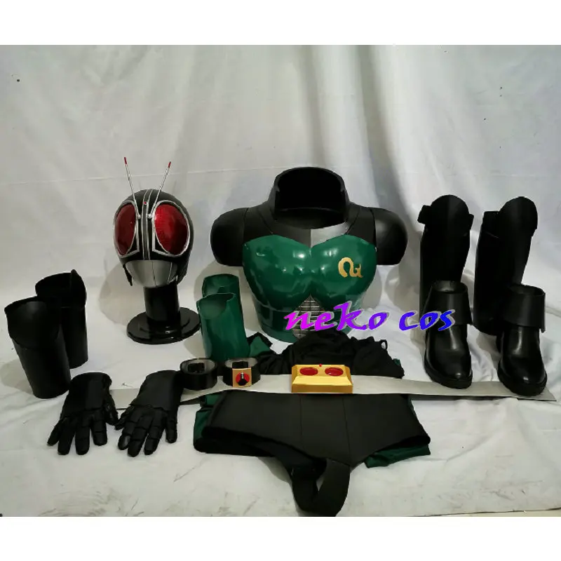 

Костюм для косплея Nekocos Rider Black RX: комплект брони, маска, нагрудник, пояс, боди, обувь, перчатки. Индивидуальный размер.