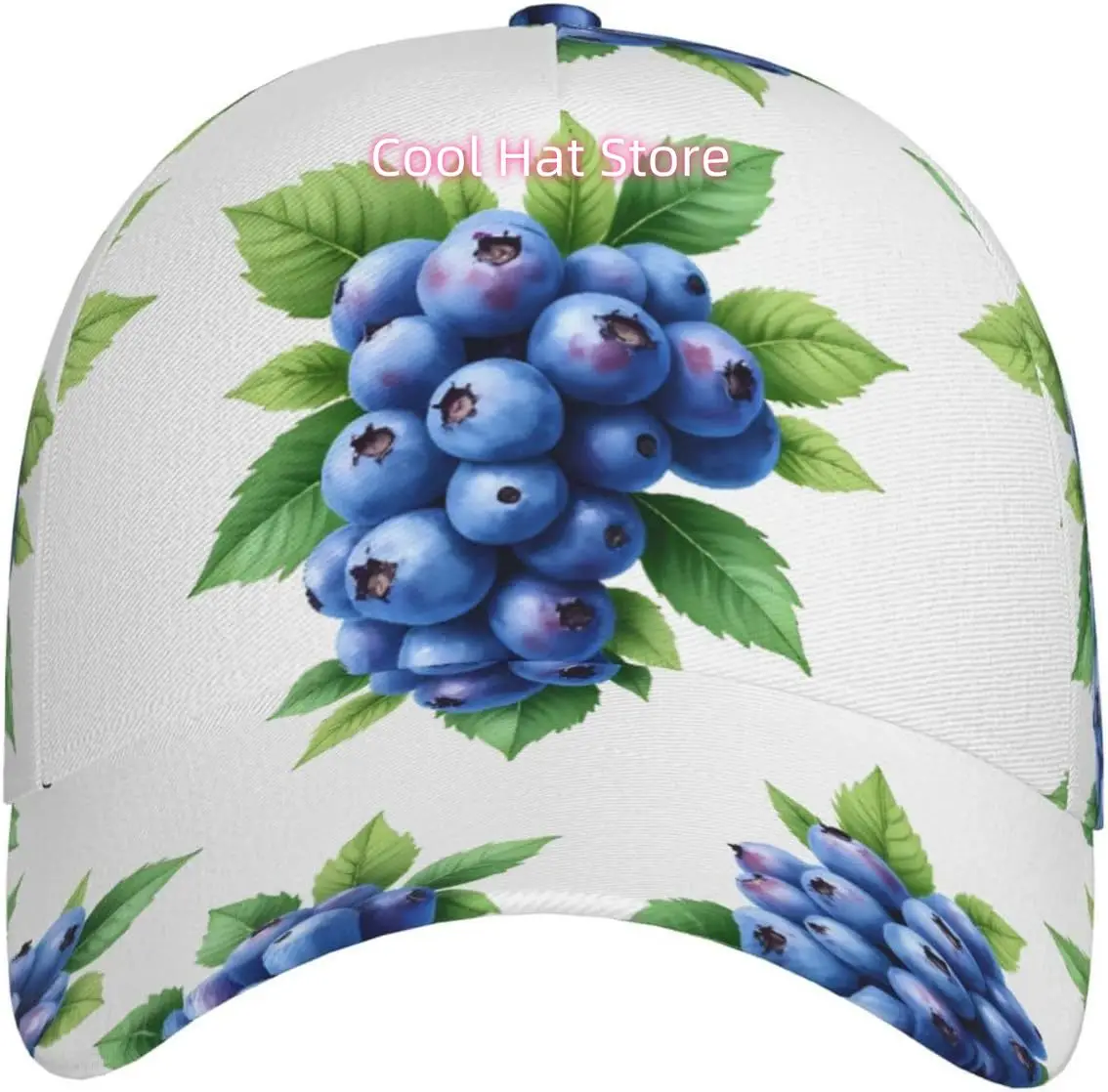 Grape Pattern Baseball Cap Adjustable Cotton Baseball Hat for Sports, Outdoor, Travel Gifts for Men