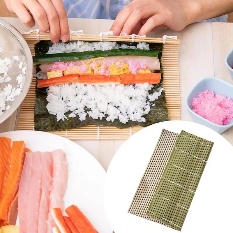 Sushi Maker Mat Multipurpose Kitchen Sushi Rolling Mat Widened Sushi Making Tool Wear-resistant Sushi Mat For Camping Restaurant