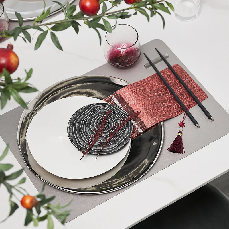 

New Chinese Style Tableware Set Table Set Table Tassel Chopsticks Chopsticks Rack Restaurant Club Hotel Table Full Set Plate