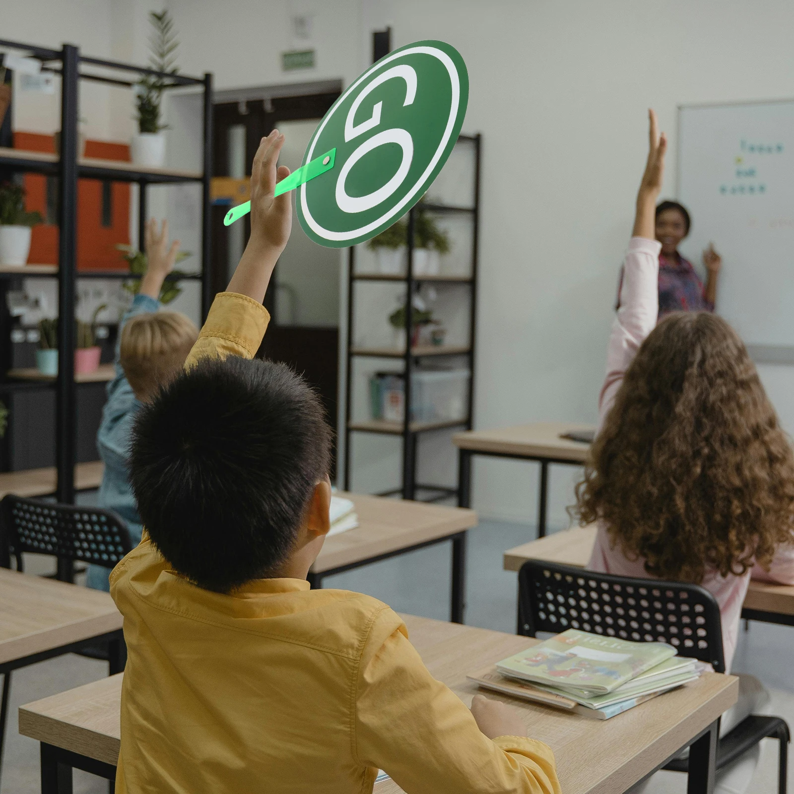 

1pcs Handheld Go Paddles For Classroom Reusable Teacher Signs Bright Color Student Interaction Learning Tool Game