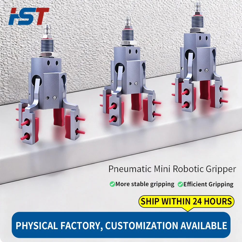 EVG/EHVG Mini Pneumatic Gripper, Widened Manipulator Fixture with Magnetic Detection and Silicone Pad for Injection Machine