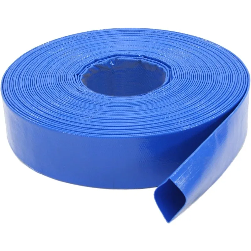 

1147-3000-100FT Универсальный армированный плоский разрядный шланг для воды из ПВХ, 3 дюйма на 100 футов, синий