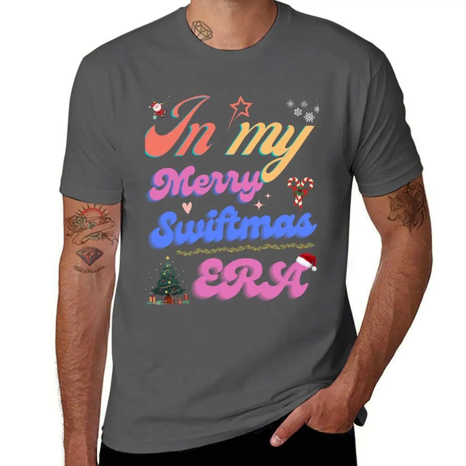 

In My Merry Swiftmas Era T-Shirt t shirts for man cotton soft cotton tshirt 100% T-Shirt
