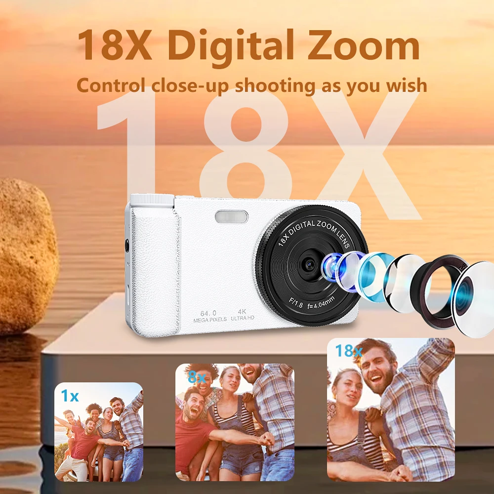 

Vandlion A67A CCD Camera 2000mAh Retro Camera Multiple Filters Dial Switching Mode 4K Video Record 64MP 48MP Photography