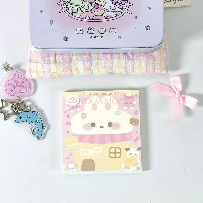 1book Cute and non sticky note book, tearable message notebook, student high-value account material book