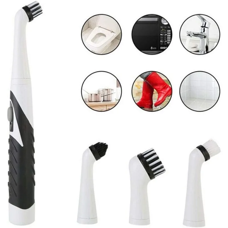 Electric Cleaning Brush, 5 Types of Multi-functional Brushes,  Shoe Brush, Suitable for Cleaning Kitchen ,Household Tools