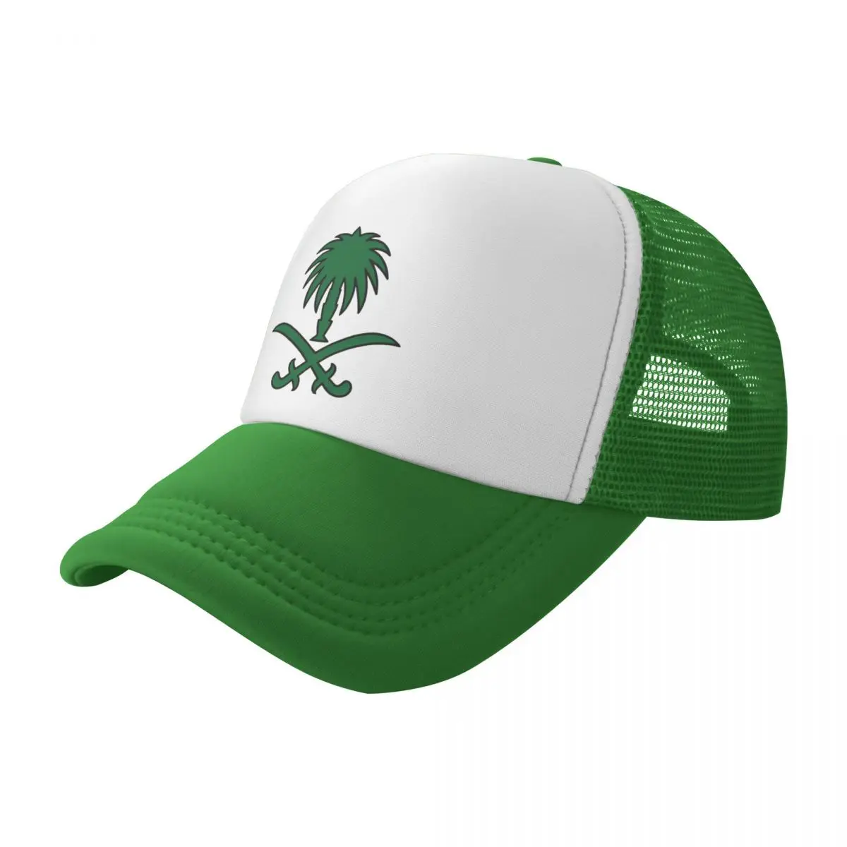 Kingdom Of Saudi Arabia Symbol Mesh Baseball Cap Unisex Outdoor Sun Hats Adjustable Snapback Caps Sports Cap Autumn Trucker Cap