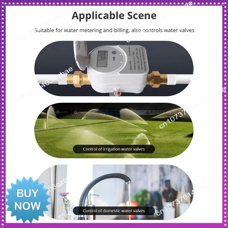 Medidor de agua ultrasónico Ltem Tuya Zigbee DN20 con válvula pantalla LCD cantidad de agua medidor de consumo de flujo IP68 impermeable