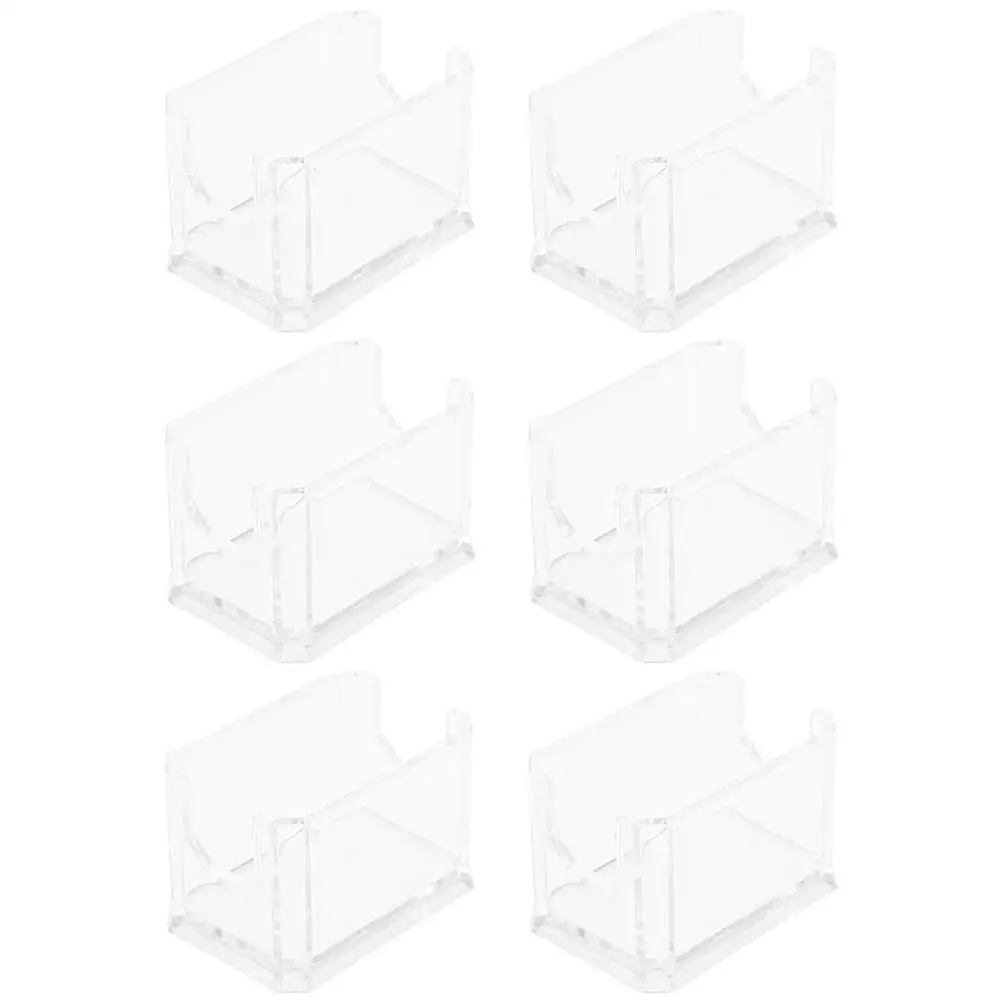 

6 Pcs Coffee Bag Box Transparent Acrylic Storage Container For Tea Bags Sugar Packets Condiment Holders Suitable Home Hotel