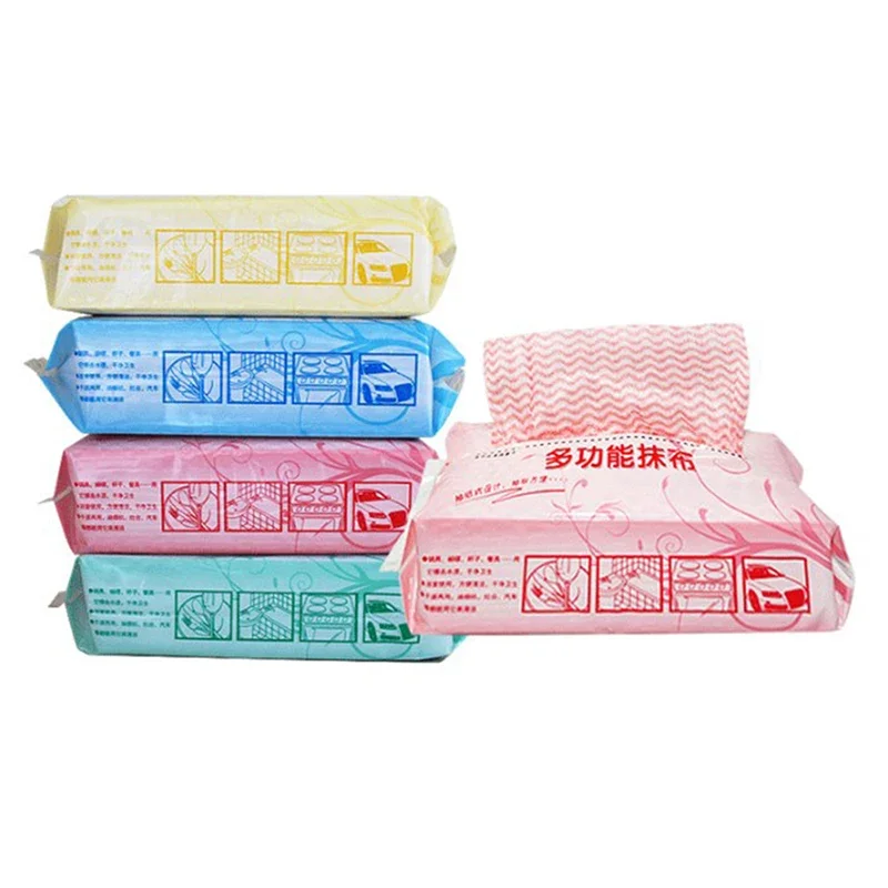 80 Pcs/pack Removable Dish Washing Cloth Kitchen Towels Dishcloth Non-woven Fabric Household Car Cleaning Cloth Disposable Wipes