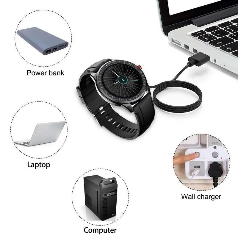 Smart Watch Charger Stable Dock Stand Bracket Suitable For Boat Watch Flash USB Charging Cable Holder Power Adapter Base