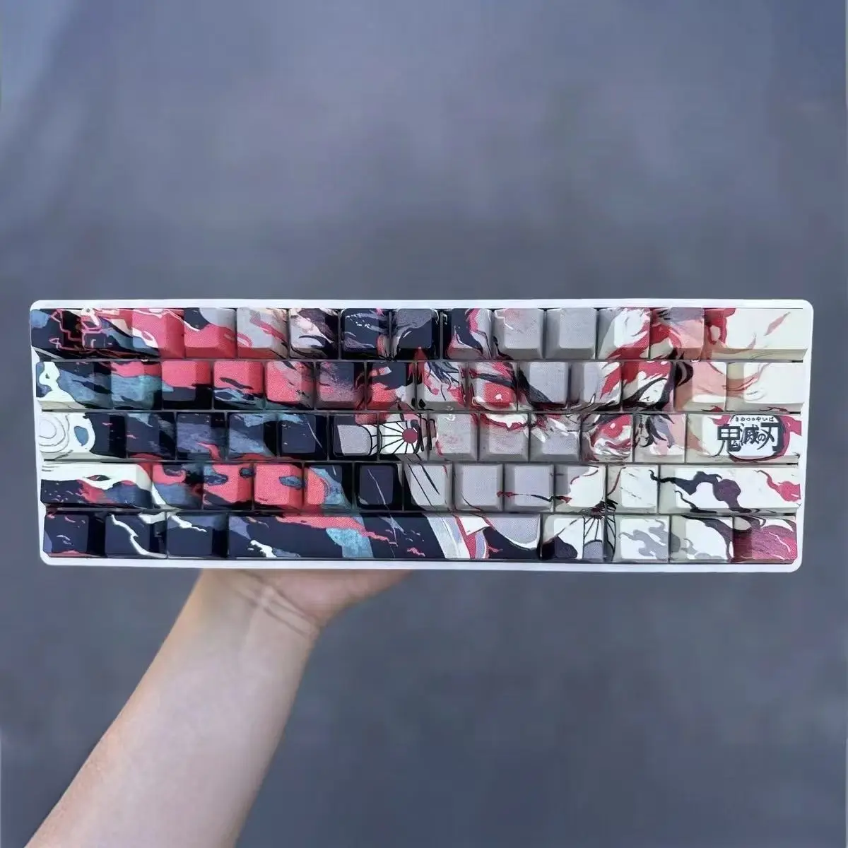 

Demon Slayer Keycaps Anime Game Chreey Pbt Side Transparent Custom Keycaps Suitable for Wootingez63 Made Meijia Lion 68 Rs7 Etc