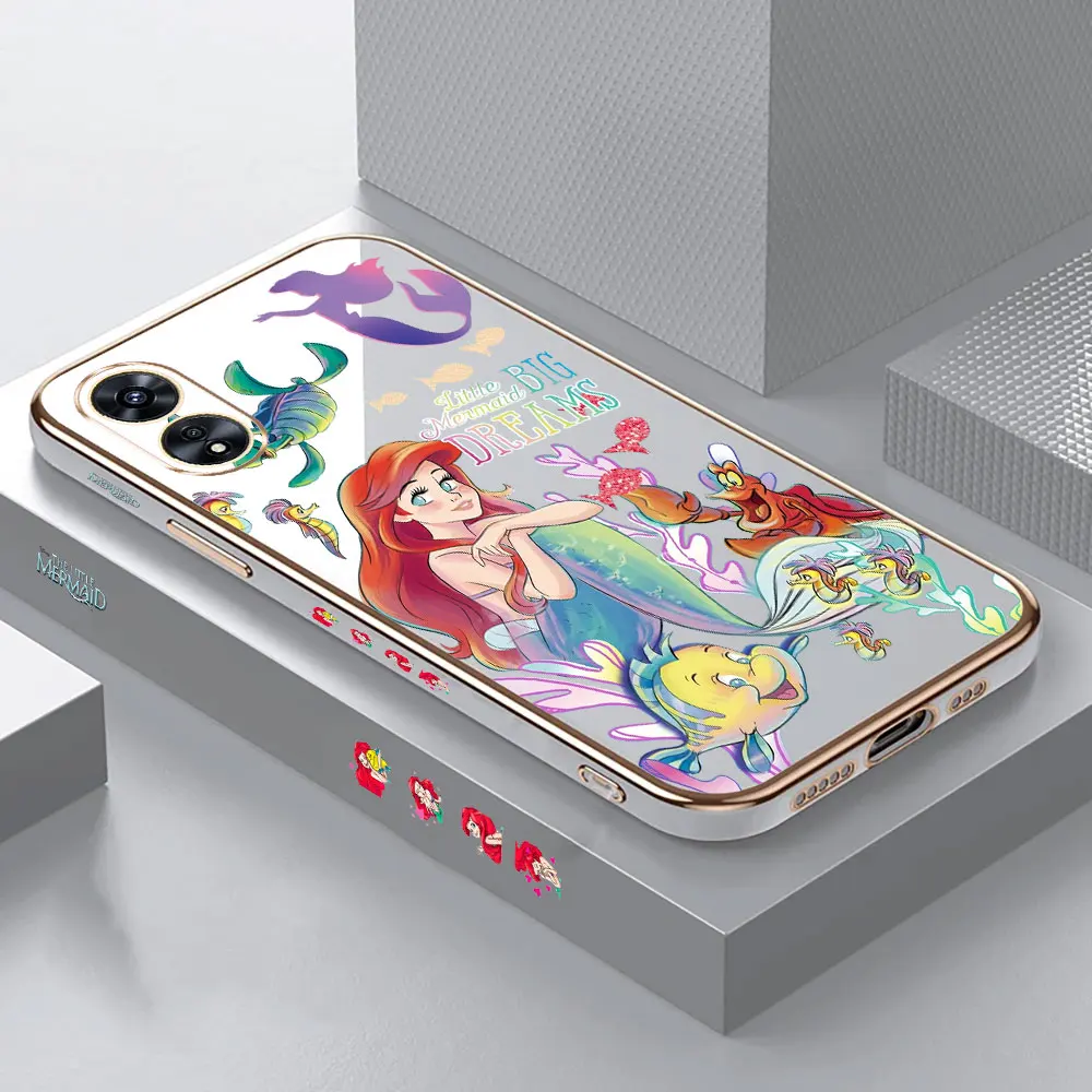 The Little Mermaid Case For OPPO A98 A94 A93 A92 A92S A91 A83 A78 A76 A74 A73 A72 A71 A59 A58 A57 A55 A54 A53 A39 A37 A38 Cover