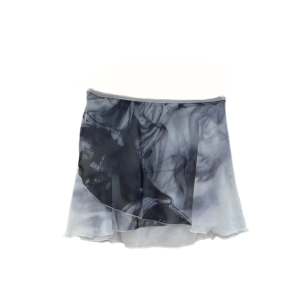 Ballet Short Skirt Ink Stained Women's Dance Skirt Gymnastics Practice Skirt Ballet Clothing Lyrical Dance Art Examination Skirt