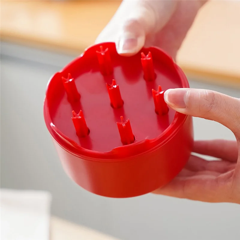 A47Z 2Pcs Cherry Pitter Tool,7 Holes Press Up Cherry Core Pit Remover,Household Portabble Cherry Pitter Machine For Kitchen