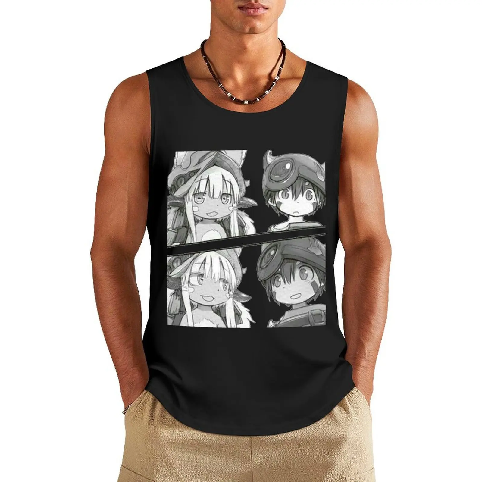 

Reg and Nanachi Design Майка без рукавов спортивные рубашки мужские футболки мужская спортивная рубашка мужская