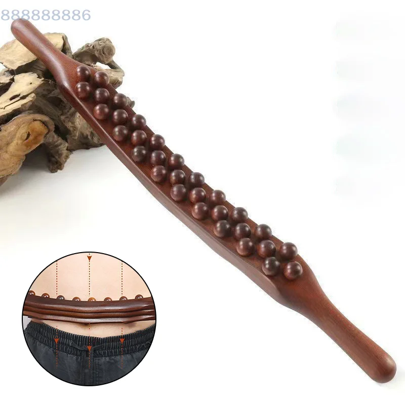 

Universal 37 Beads Back Massage Gua Sha Tool Abdominal Massager Plastic Tendons Scraping Stick for Relax Therapy Point Treatment