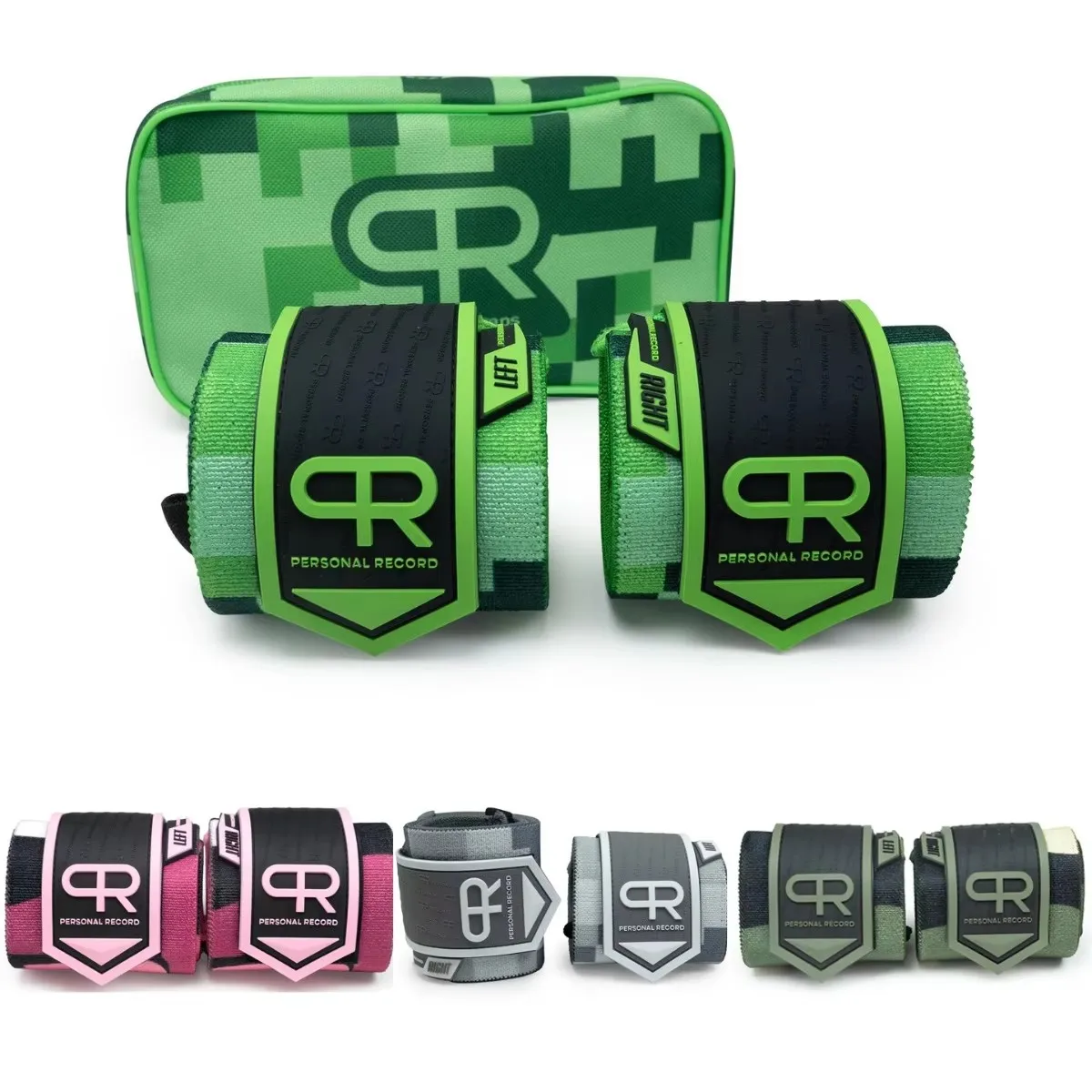 Pr resistente premium pulseiras registro pessoal camuflagem mosaico pulseiras levantamento de peso deadlift ginásio fitness pulseira