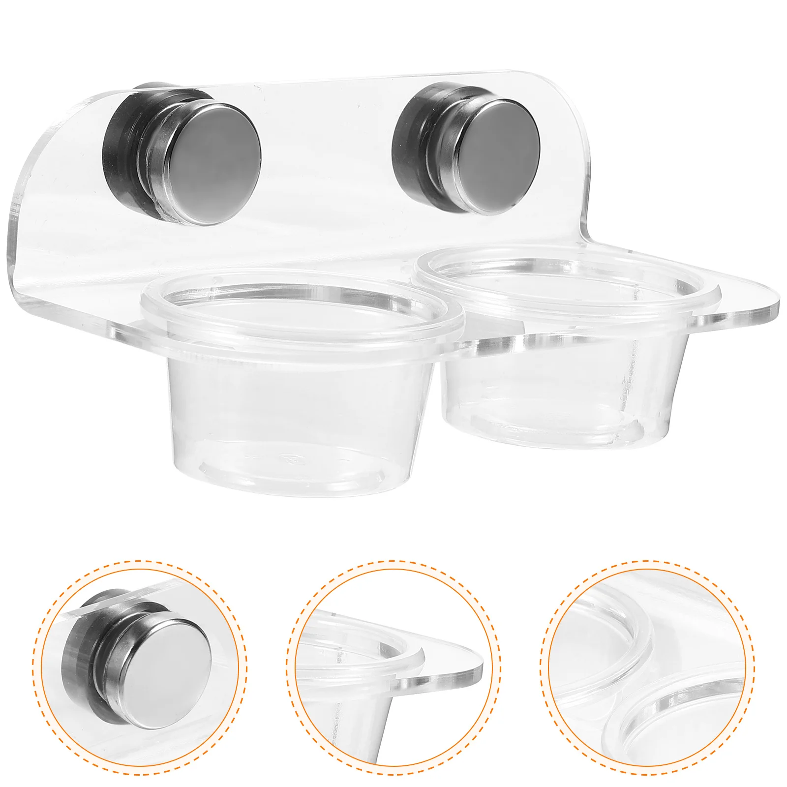 

1Set Magnetic Reptile Water Bowl Durable Gecko Food Feeding Dish Ledge for Lizards Spiders Reptiles Magnetic Reptile Feeder