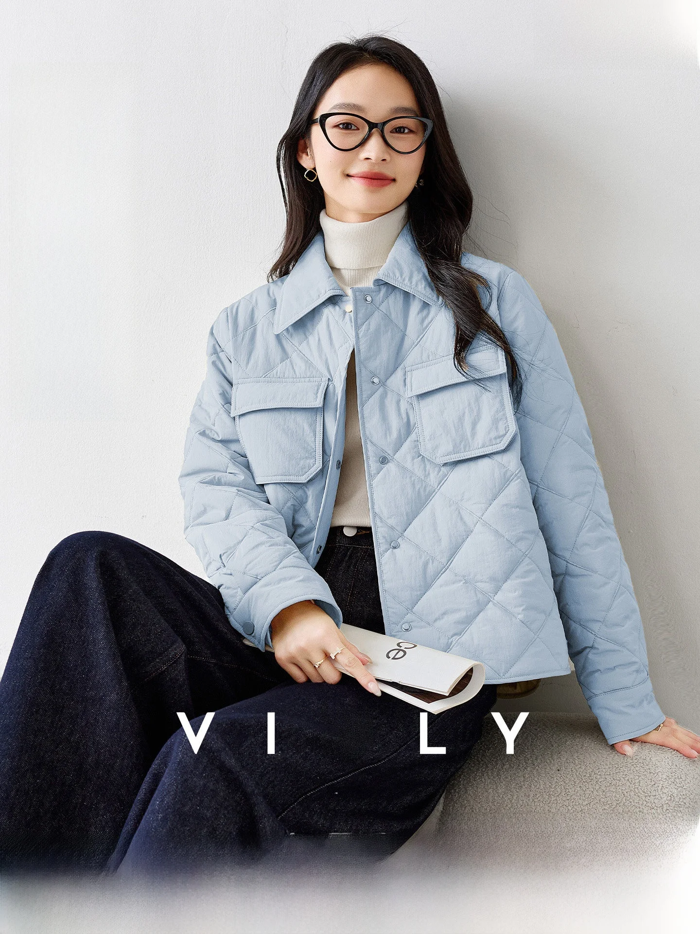 

Легкая хлопковая куртка женская, весенне-осенняя, новая модель, короткая стеганая куртка с отложным воротником, элегантная, свободного кроя, с длинными рукавами