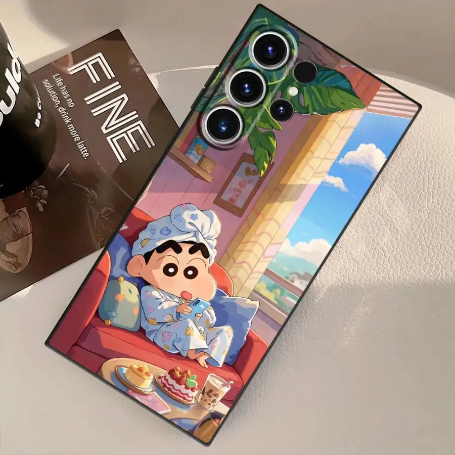 Funda Phone Cover Case for Samsung Galaxy S26 Ultra S25 Plus S24 S10 S9 S21 FE S23 S20 Ultra Note 20 8 9 10 Cra-yons Shin-chans
