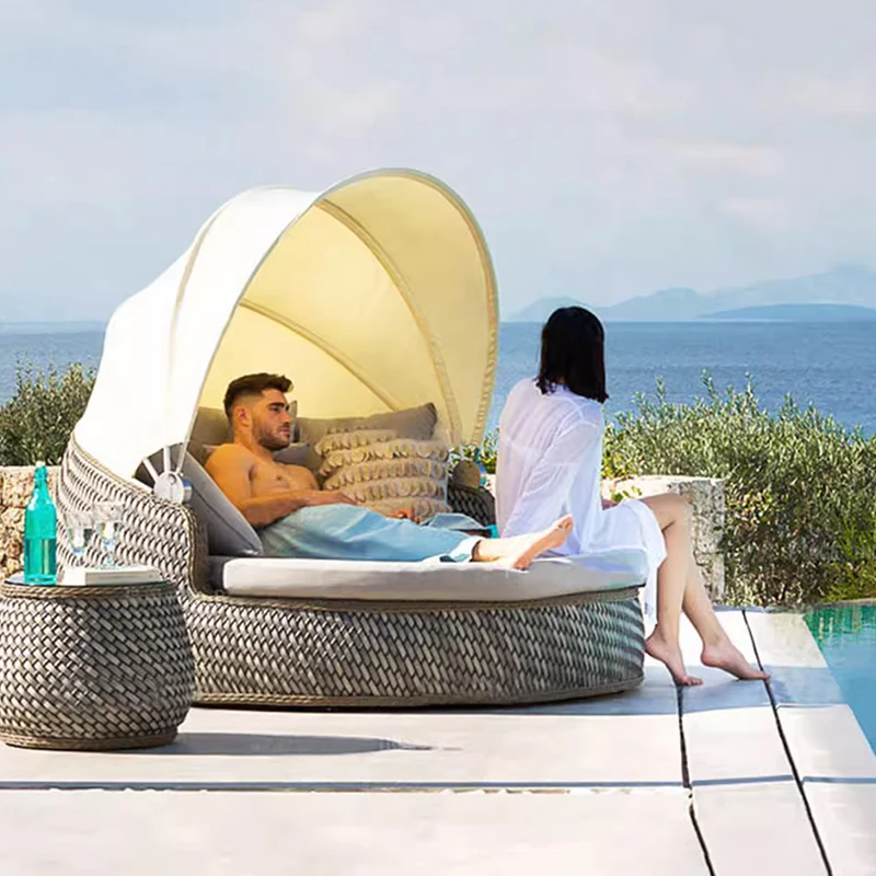 Ensembles de meubles de jardin nordiques en bois fauteuil Boho ensembles de meubles de jardin tissu Balkoni Giardino Arredo meubles de Patio ensemble d'extérieur