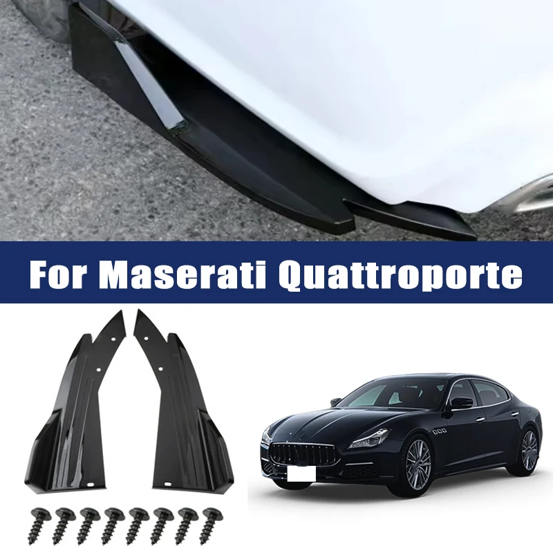 

Car Rear Bumper Spoiler Lip Carbon Fiber Wing Trim Anti-crash Diffuser Side Skirt Wrap Angle Splitter For Maserati Quattroporte