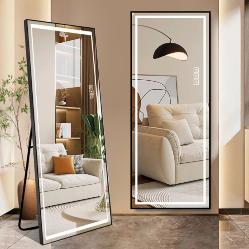 LED Length Wide Standing Tall Size For Bedroom Giant Full Body Large Or With Lights Stand Up Dressing Big Lighted Mirror