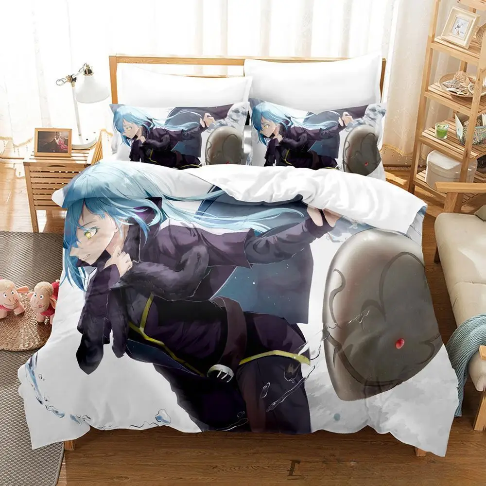 New Rimuru Tempest Bedding Set Single Twin Full Queen King Size Bed Set Adult Kid Bedroom Duvet cover Sets 3D Print Anime Kawaii