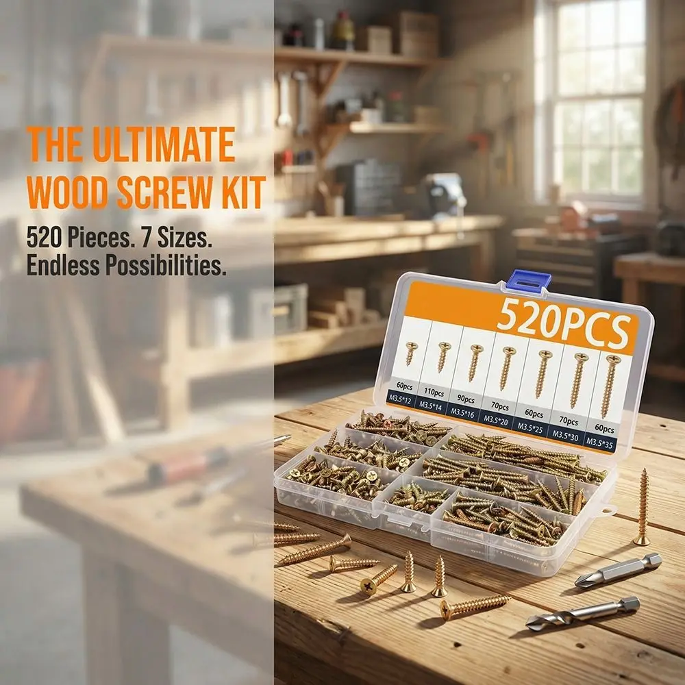 

Саморезы по дереву M3.5 из углеродистой стали, устойчивые к ржавчине, с крупной резьбой, для наружного применения, для напольных покрытий