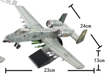 A-10 Thunderbolt II Support Attack Aircraft Model Toys 1:72 Scale Creative Military Building Blocks Souvenir Hobby Collection To