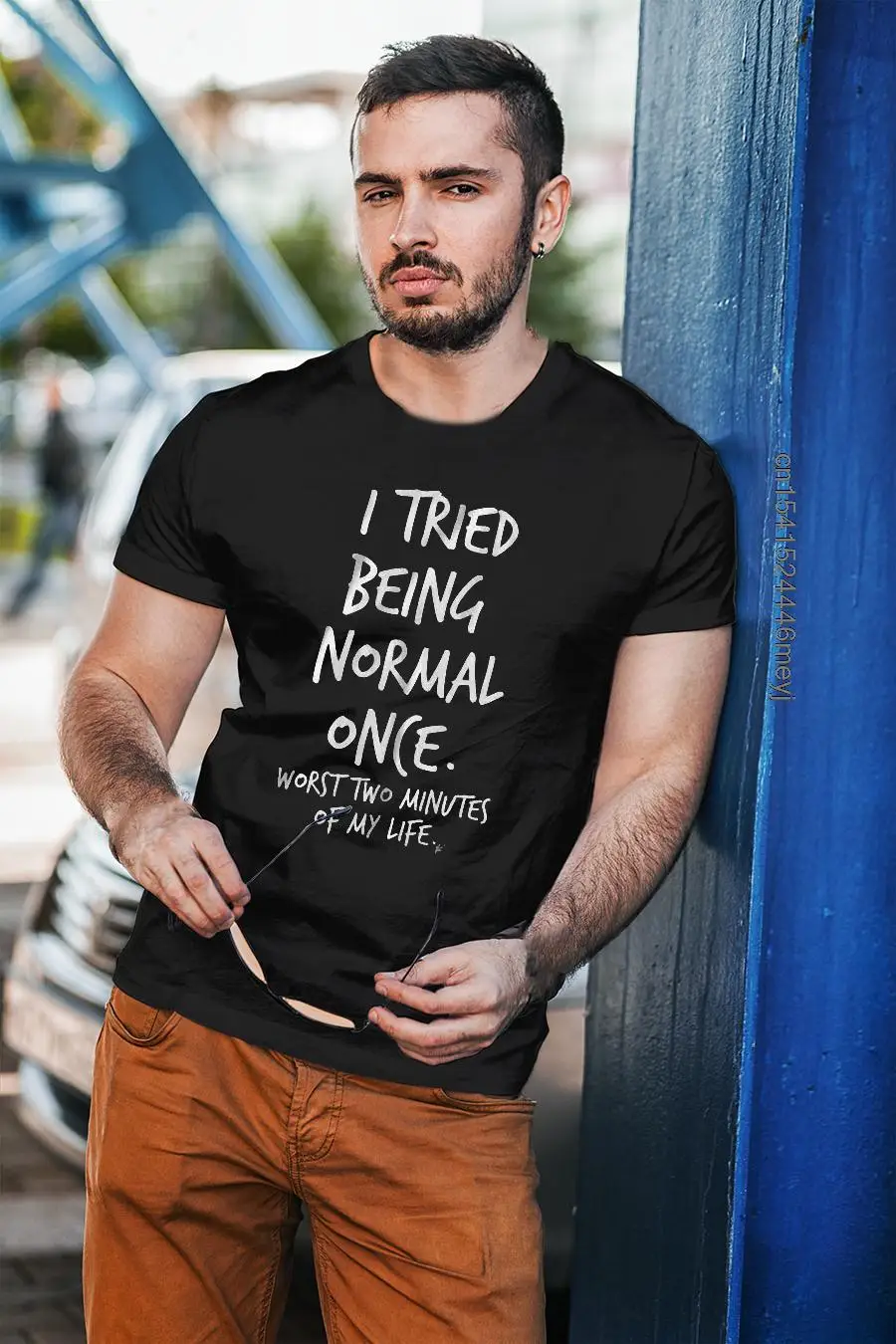 I Tried Being Normal Once Worst Two Minutes of My Life Men's Harajuku T-shirt Short Sleeve Casual Graphic Funny Tees Clothes