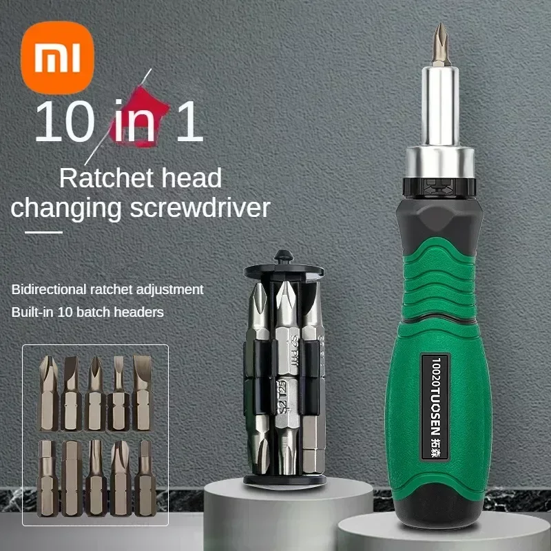 xiaomi portatil ratchet chave de fenda cabeca de chave de fenda oculta multi angulo canto capaz ferramentas multifuncionais chave de fenda 10 em 1 01