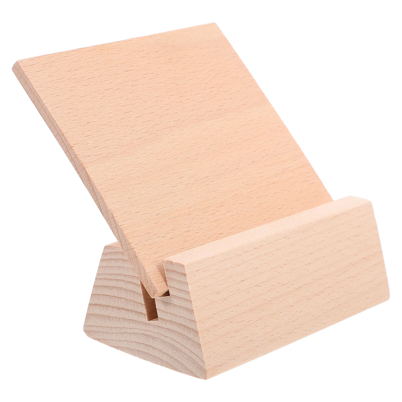 

Подставка для карт из высококачественной буковой древесины с натуральной отделкой, держатель для открыток, настольных календарей и игровых карт.