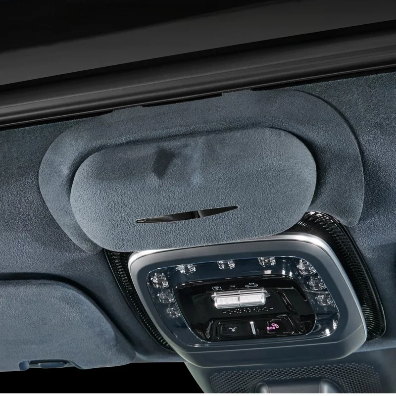 Fit for Zeekr 9X 2025 2026 Car in-vehicle Suede Magnetic Attraction Glasses Storage Box Car Interior Storage Accessories