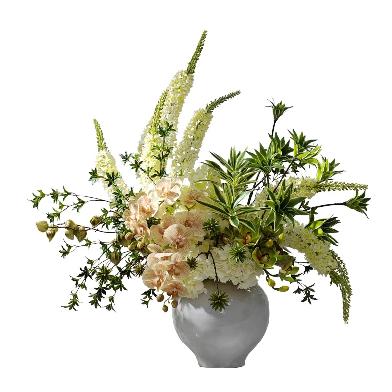 مجموعة زهور ترتيب الزهور المقلدة الفاخرة الحديثة الخفيفة
