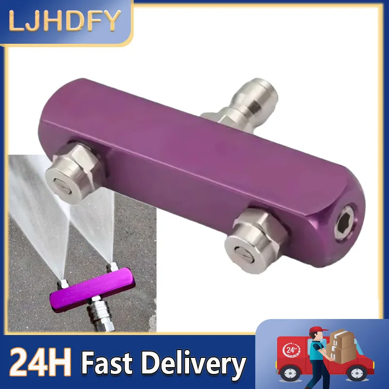 2 In 1 High Pressure Car Wash Nozzle Stainless Steel Water Sprayed Guns 1/4 Inch Quick Connection For Vehicle