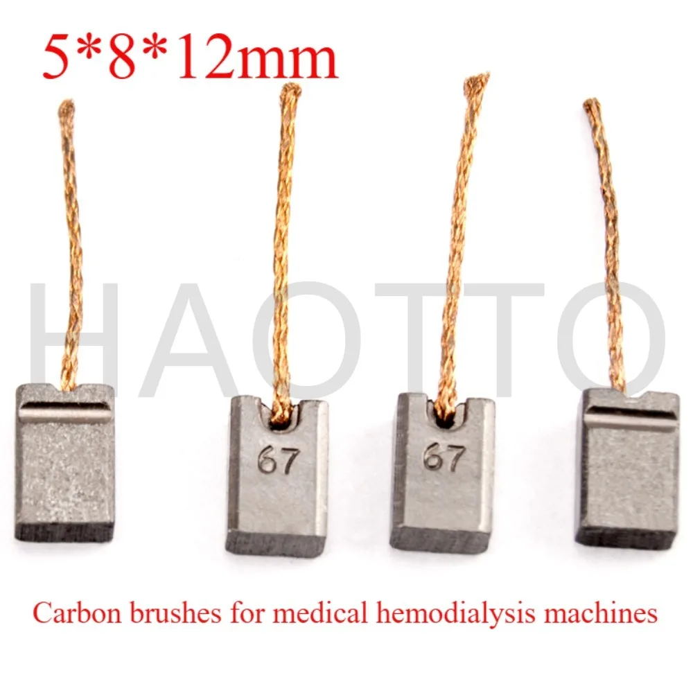 

50Pcs hemodialysis machine motor copper carbon brush flow pump degassing pump 5 *8 *12mm carbon brush copper carbon brush